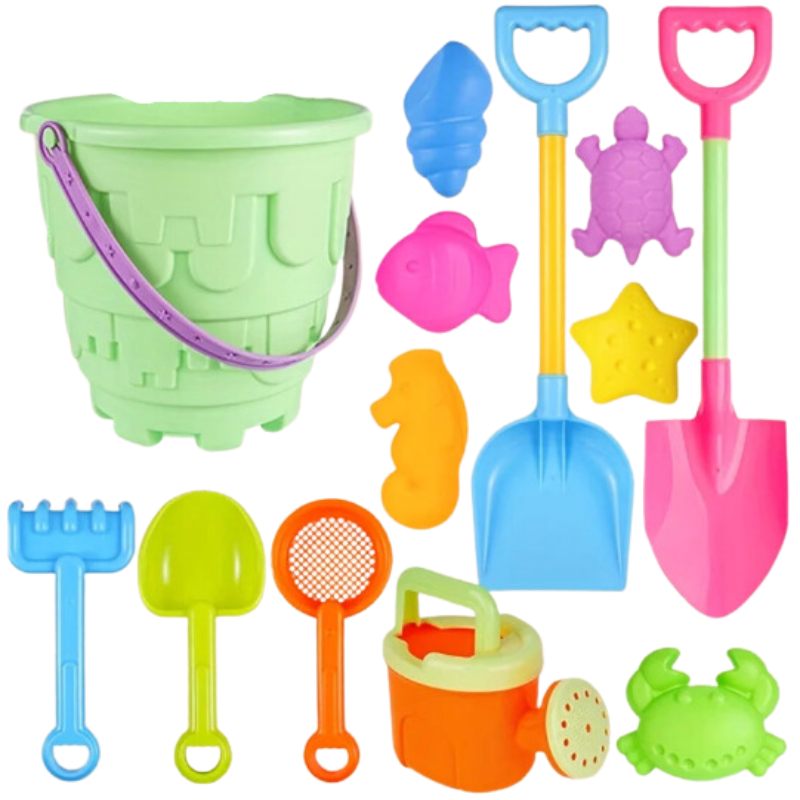 Children’s Sand Shovel and Beach Toy Set (13 pcs)