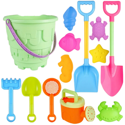 Children’s Sand Shovel and Beach Toy Set (13 pcs)