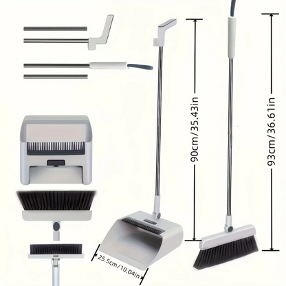 3-in-1 Home Cleaning Kit Broom Dustpan Brush