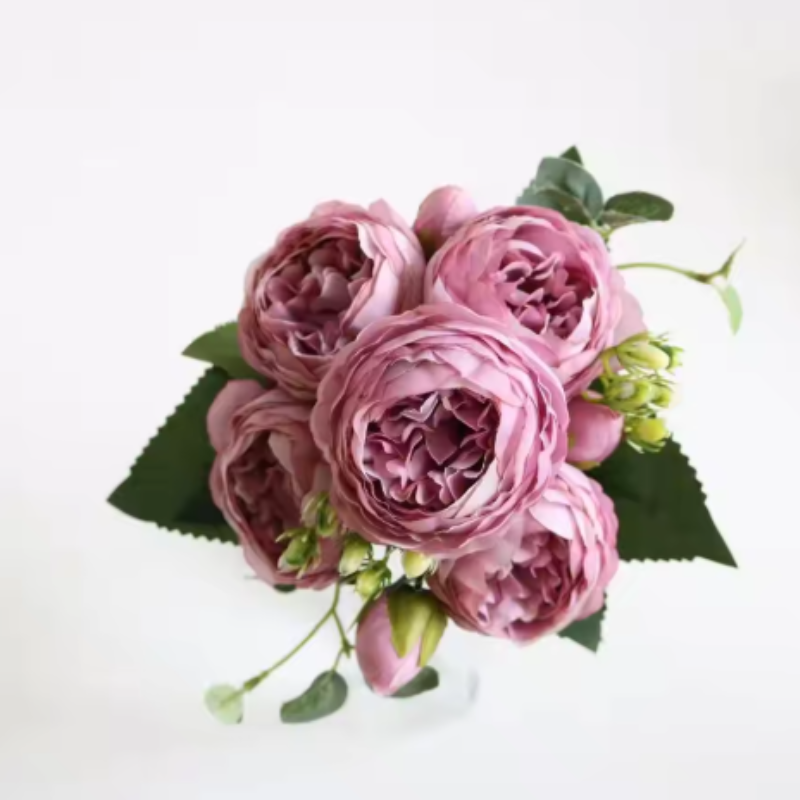 Silk Peony Rose Bouquet Artificial Flowers Decoration