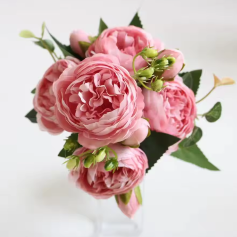 Silk Peony Rose Bouquet Artificial Flowers Decoration