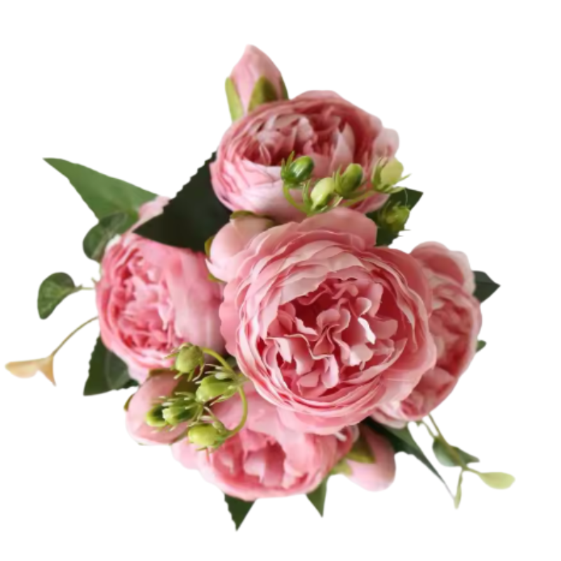 Silk Peony Rose Bouquet Artificial Flowers Decoration