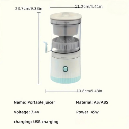 Citrus Juicer USB Rechargeable Detachable Design