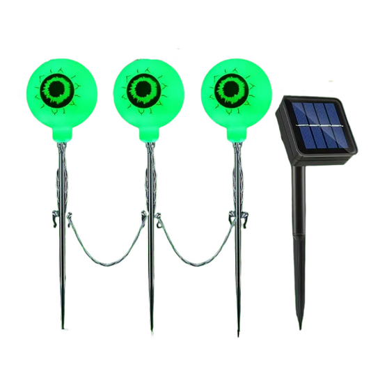 Halloween Eyeball Solar Stake Lights 20 LED Outdoor