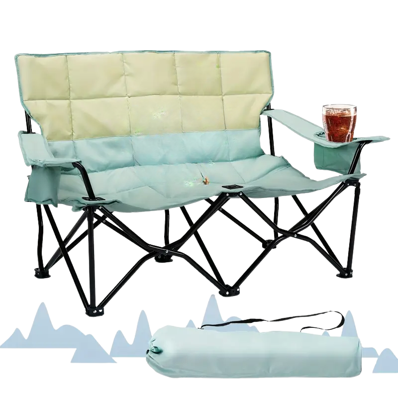 Double Camping Chair 2 Person Outdoor Folding Seat