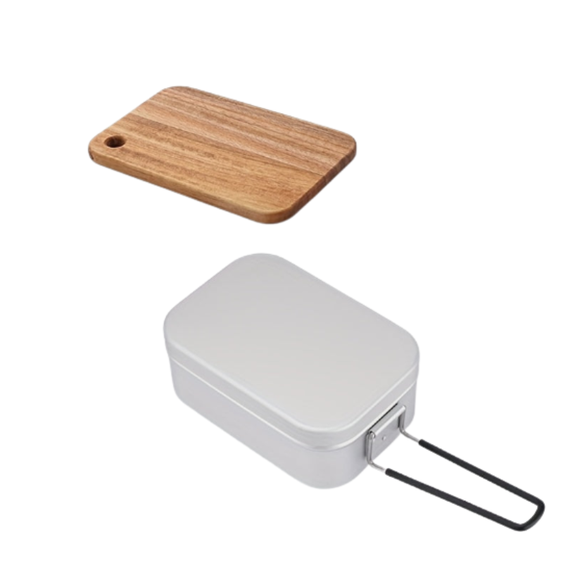 Aluminum Lunch Box Set with Cutting Board