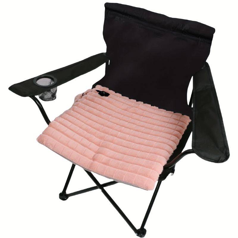Heated Faux Fur Seat Cushion USB 3-Temp Control