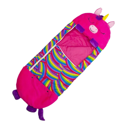 Kids Cartoon Plush Sleeping Bag Pillow Set (Rose Red)