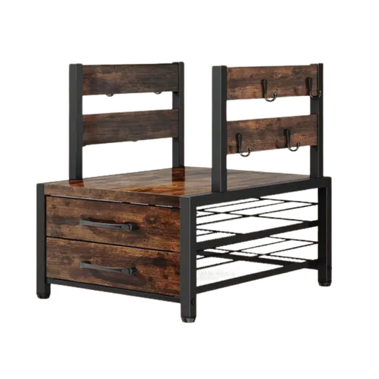 Wooden K Cup Holder with Drawer