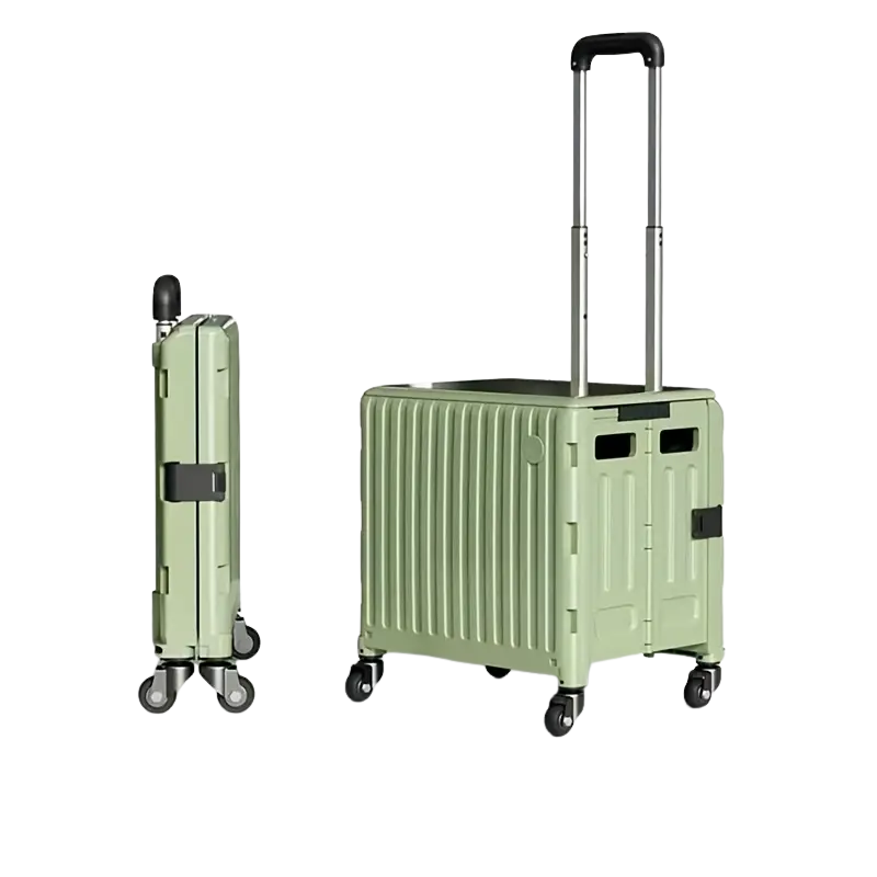 Camping Trolley Storage Cart with Lid