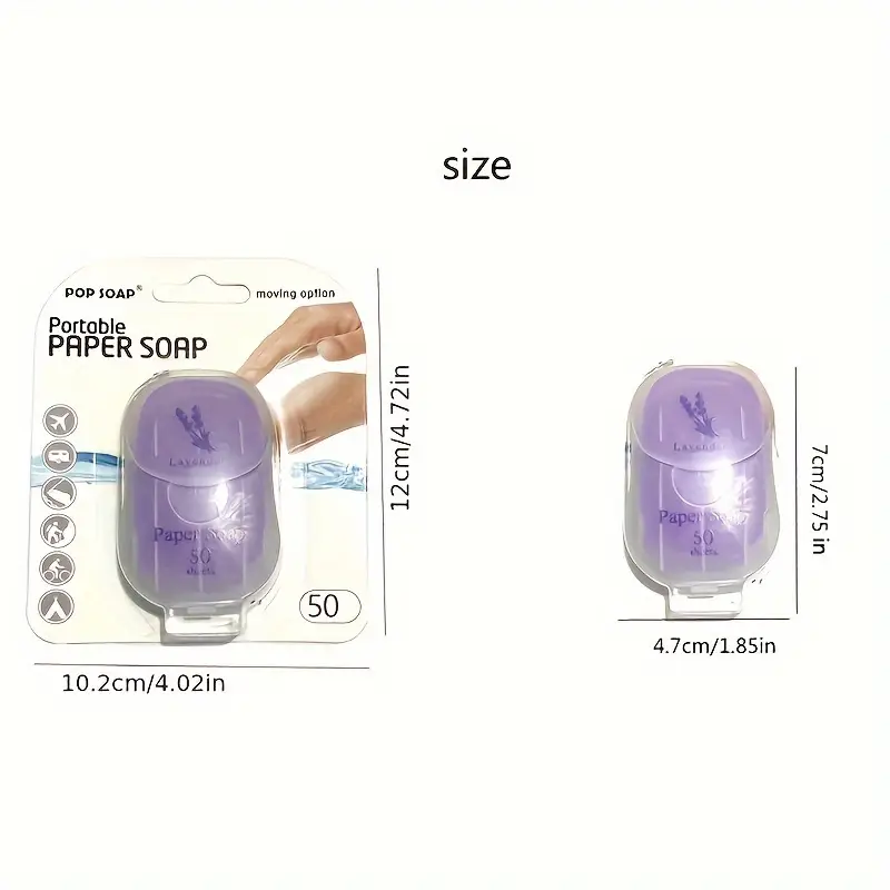 Paper Soap for Travel & Camping (50pcs)