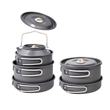 Camping Kitchen Set for 4-Person Cooking (9pcs)