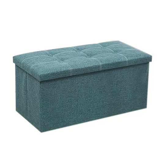 Linen Foldable Storage Stool Chair Box