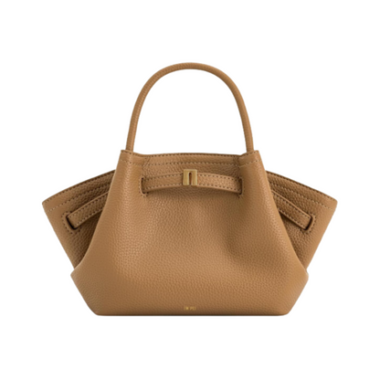 Women's Canvas Brown Mini Crossbody Shoulder Bag (Latte)