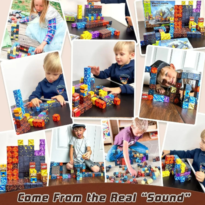 Magnetic Building Blocks Cube Toy for Kids