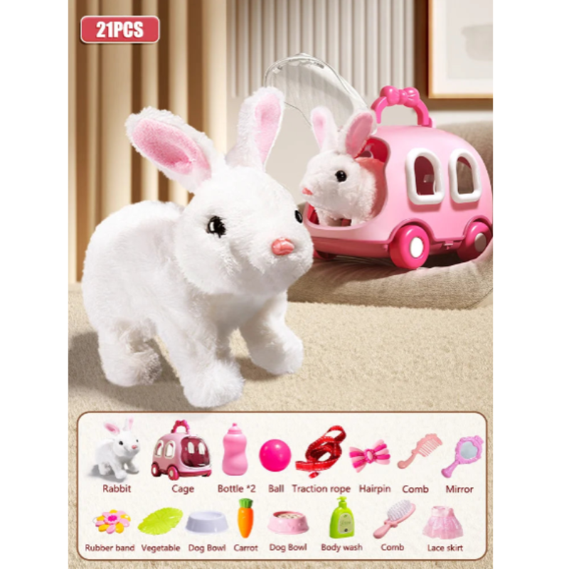 Plush Rabbit Electronic Pet Toy for Kids