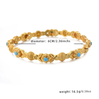 Gold-Plated Dubai Bangles Elegant Party Jewelry
