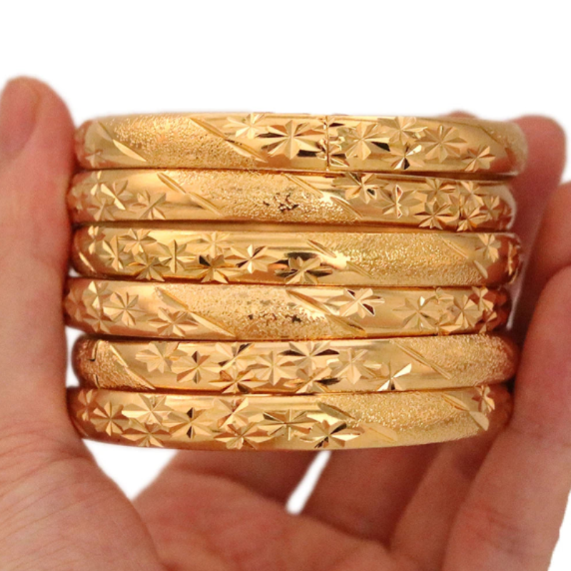 24K Gold-Plated Bangles Ethiopian Jewelry