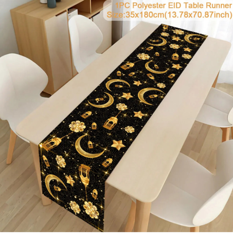 Ramadan Kareem Table Runner Eid Mubarak Decor