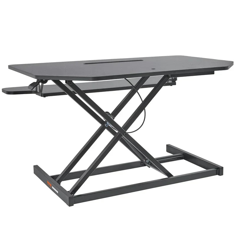 X-Frame Double-Layer Standing Desk Converter - Height Adjustable Sit-to-Stand Desk