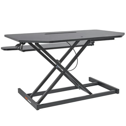 X-Frame Double-Layer Standing Desk Converter - Height Adjustable Sit-to-Stand Desk