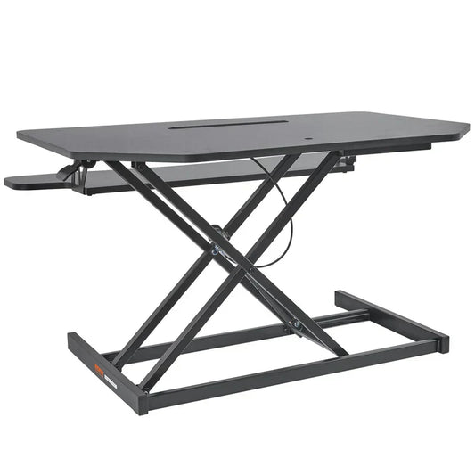 X-Frame Double-Layer Standing Desk Converter - Height Adjustable Sit-to-Stand Desk
